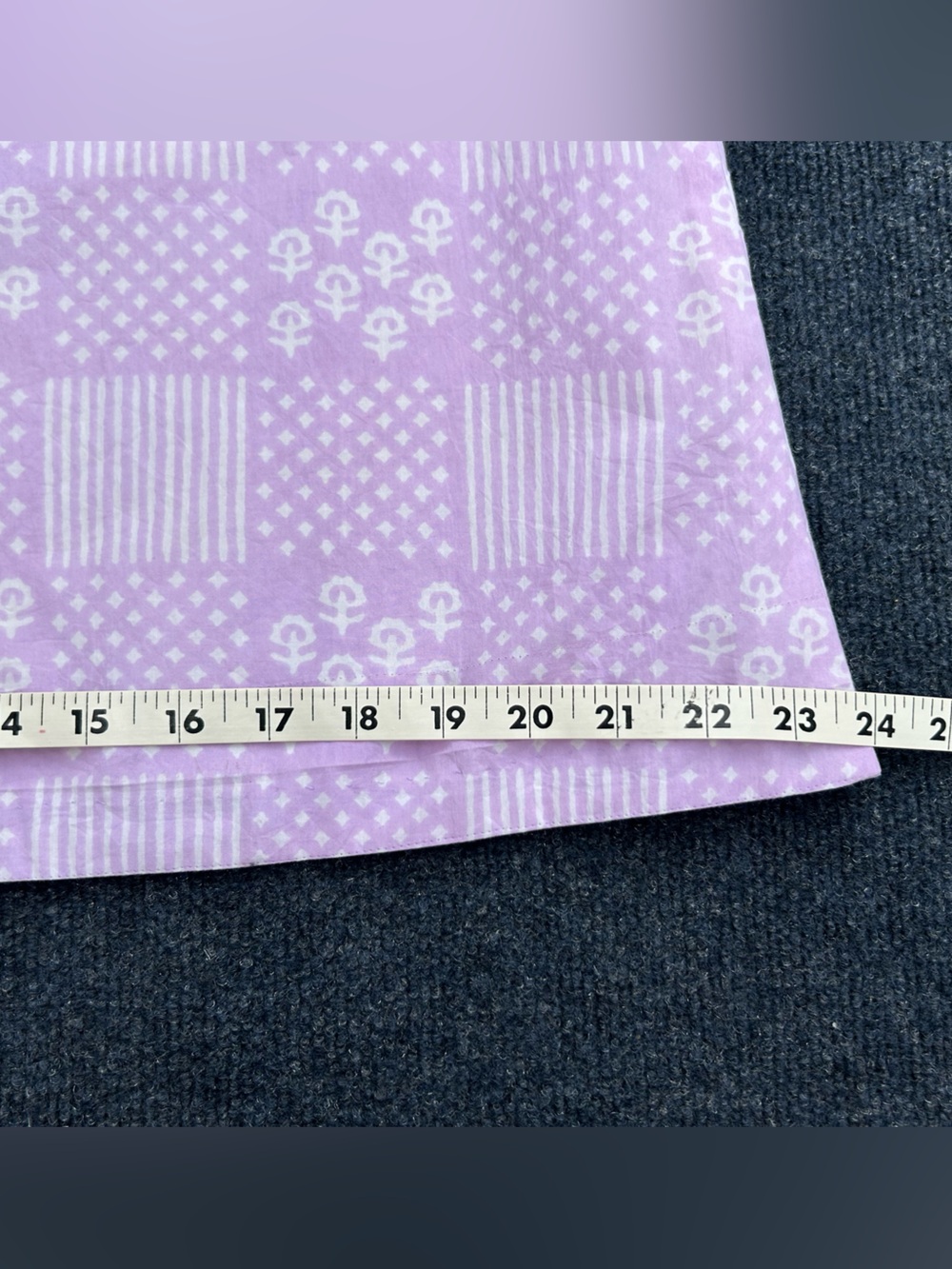 Julia Amory Baby Jane Sleeveless Cotton Dress in Lilac Patchwork Print Medium - Picture 12 of 15
